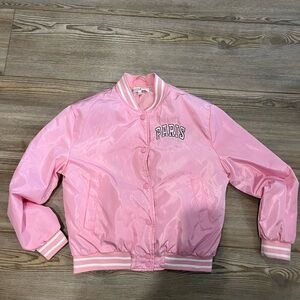 Stella Tweed Pink Girls Bomber Jacket